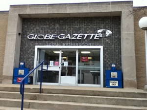 Lee's Globe Gazette in Mason City, Iowa.