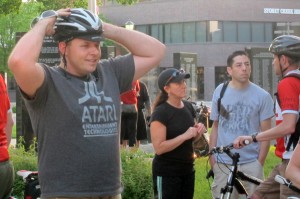 Bikers participate in Ride of Silence in Mason City in 2012