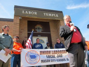 Ken Sagar at Labor Temple in Mason City