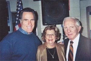 Dr. Gary B. Blodgett and his wife, Sandy, with Republican Presidential nominee Mitt Romney, July, 2012.