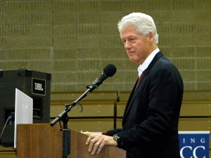 Former President Bill Clinton in Mason City, October 31, 2012.