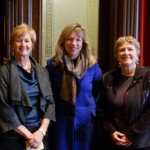 Sharon Steckman (left) and Amanda Ragan (right) met with The Chamber of Commerce's Robin Anderson at the Iowa Capitol this week.