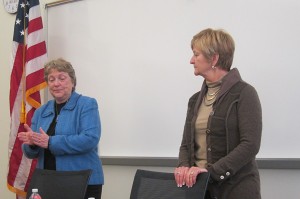 Senator Amanda Ragan and Representative Sharon Steckman explain how they work with the Chamber of Commerce.