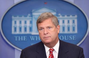 Tom Vilsack, secretary of the Department of Agriculture, said the budget cuts due to sequestration might put meat inspectors off the job -- and unpaid -- for two weeks, but meat industry representatives wrote letters to the White House pointing out meat and poultry processing plants are prohibited by law from operating without inspections. UPI/Kevin Dietsch