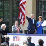 President George W. Bush at the dedication of his Presidential Library in Dallas on April 25, 2013. 