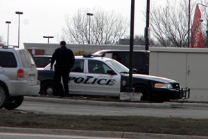 Suspect put in Mason City Police Car on April 5th