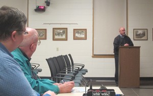 Bob Mason, a Mson City landlord, addressed the Mason City Council on April 2, 2013.