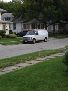 Another shot of the van, taken by nearby residents.