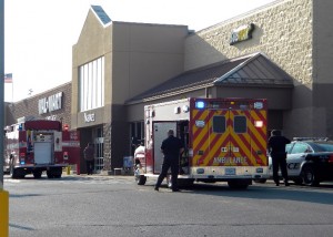 Fire and Police Department take action at Walmart Market