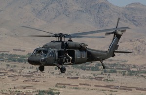 An Army UH-60 Black Hawk helicopter 
