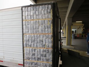 CBP officers working at the Bridge of the Americas commercial cargo facility at the El Paso port of entry discovered bundles of marijuana concealed in the doors of a trailer. The 546 pound seizure was made August 28.