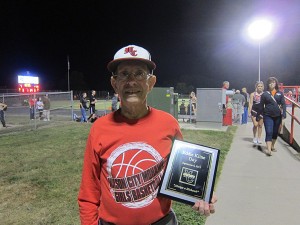 Mason City's Eddie Kline was honored Friday night at the Mohawk Football game