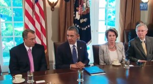 President Obama with leaders of congress on September 3, 2013