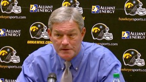 Coach Kirk Ferentz at press conference Tuesday