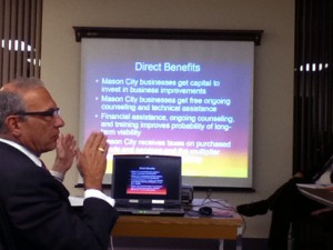 NIACC's Jamie Zanios sells the city council the Micro Enterprise deal