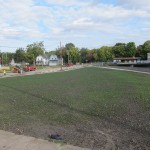 New grass grows at the corner of Madison Ave. and Second Street SW in 2013.