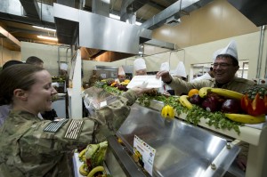 U.S. Deputy Defense Secretary Ash Carter serves U.S. troops Thanksgiving lunch on Forward Operating Base Gamberi, Afghanistan, Nov. 28, 2013. Carter thanked the troops for their service, saying he knew they would rather be with their families for Thanksgiving, but they were doing a great service and sacrifice for their country by serving. The troops are assigned to the 4th Brigade of the U.S. Army’s 10th Mountain Division. DOD photo by Erin A. Kirk-Cuomo 
