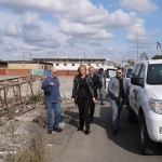 Special Coordinator of the Joint Mission of the OPCW and the UN Sigrid Kaag (second left) inspecting preparations for the elemination of chemical weapons at the Syrian Port of Latakia in December 2013. Photo: OPCW-UN Joint Mission