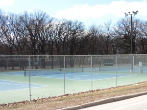 Tennis courts at Mason City's West Park