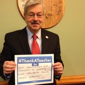 The governor's message to teachers.