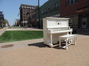 Piano on the plaza on Sunday, May 18, 2014.