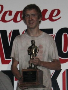 Lucas with his national championship trophy