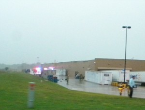 Fire Fighters working on the South side of Walmart