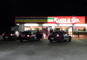 Kum and Go, the location where an assault was called in
