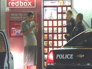 Police talking to victim