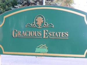 Gracious Estates as you enter the park