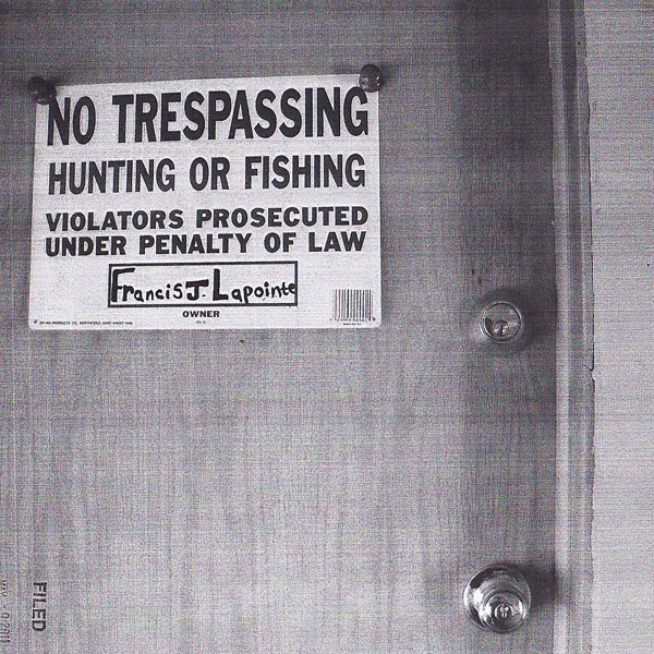 Sign on door of LaPointe's former apartment 