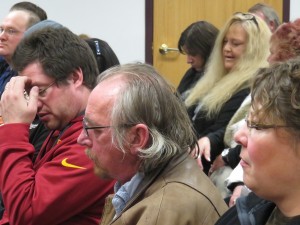 Nora Springs citizens look on as the zoning board adopts new language on adult businesses