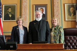 "On April 14th, I invited Father Gehling of Mercy Medical Center of North Iowa, to lead the Iowa House in prayer. "