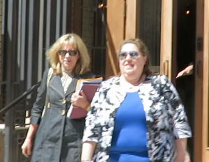 Robin Anderson and her protege, Julie Valencia formerly of Kaplan University, leave the "meeting".