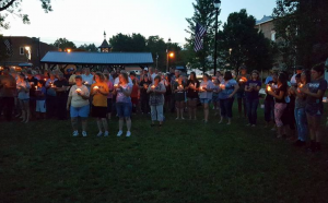 Facebook photo of the candlelight vigil