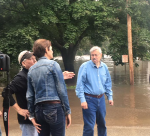 Governor Branstad's Saturday tour of flood damage in Shell Rock