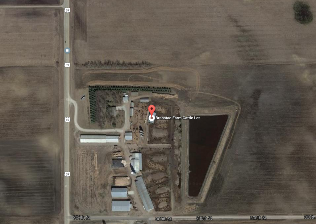 Google satellite image of location of accident
