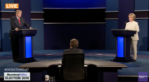 The third debate, October 19, 2016 (Bloomberg image)