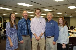 Pictured left to right: Student speakers, Jordan Prantner – Hampton, IA, Dirk Charlson-Forest City, IA, Ian Dailey – Charles City, IA, Donor speaker, Ron Eichmeier (Donor Speaker), student speaker, Heidi VanHorn – Clear Lake, IA.