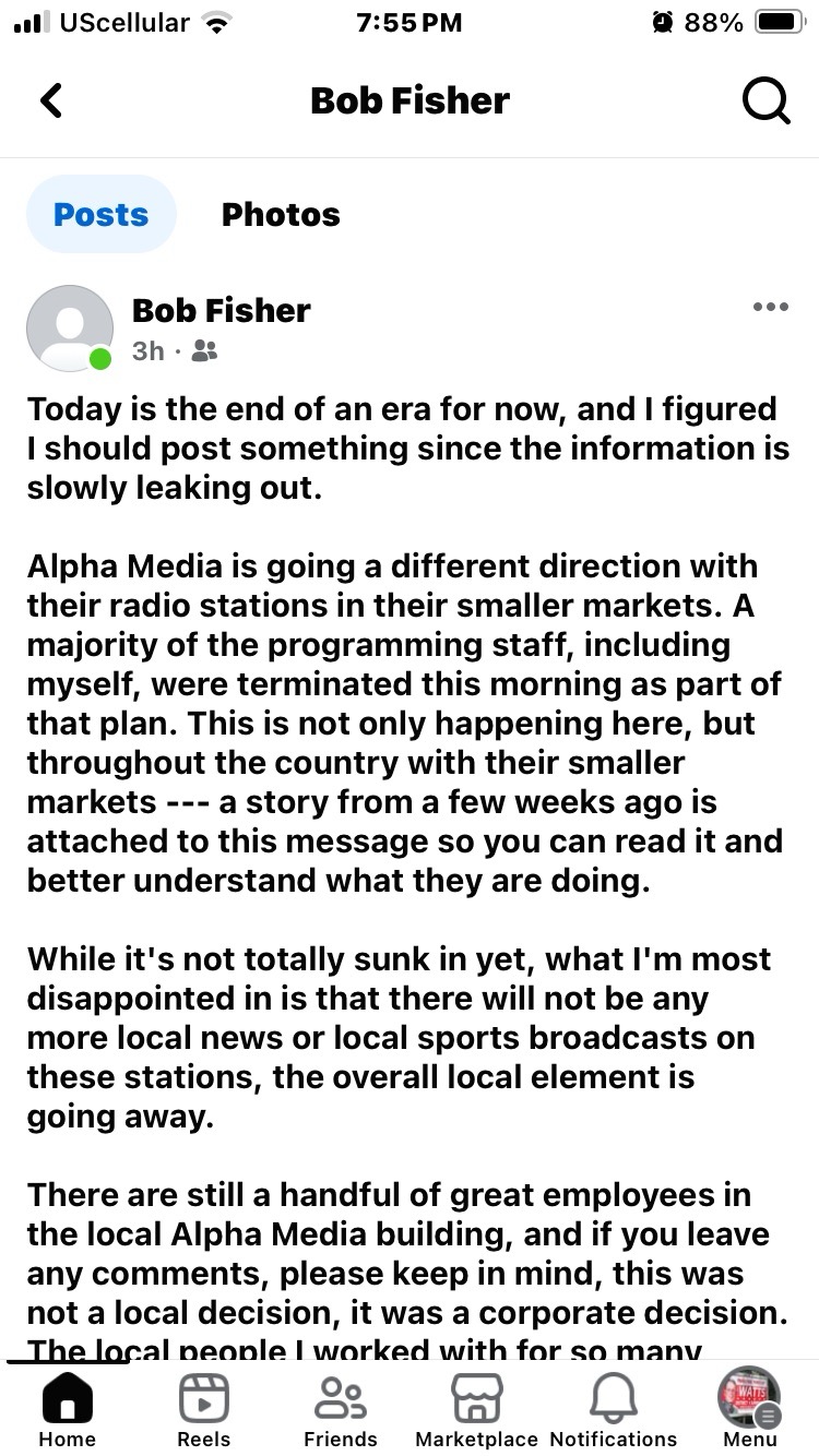 End of an era: Bob Fisher and others out at KGLO radio - NorthIowaToday.com