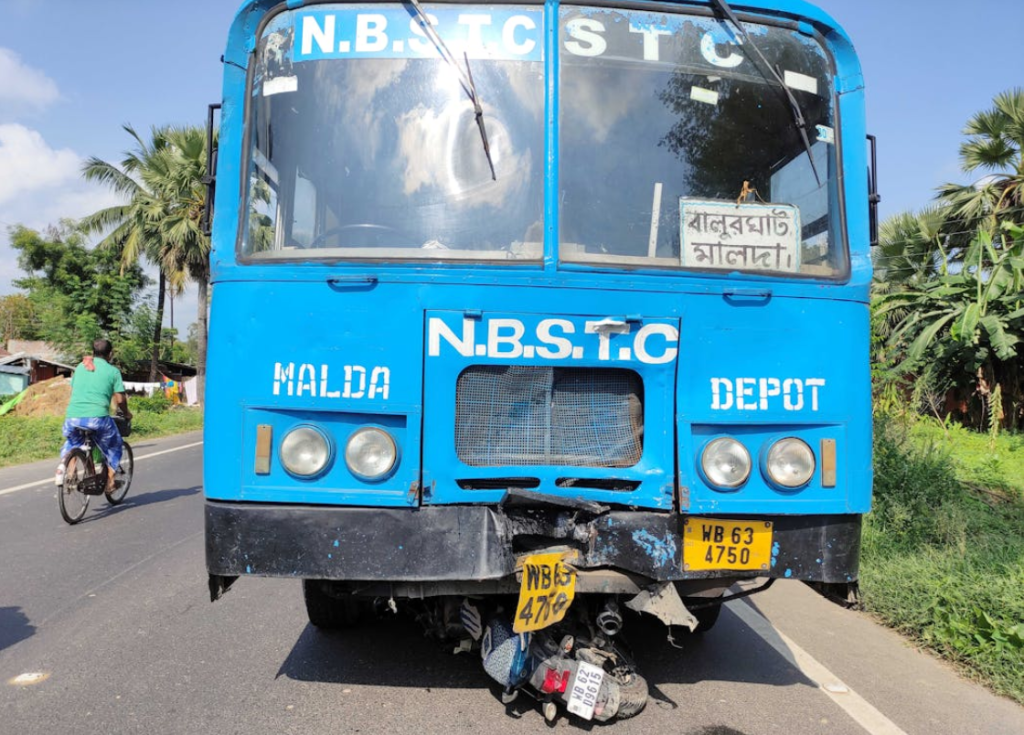 Blue and White Bus on Road