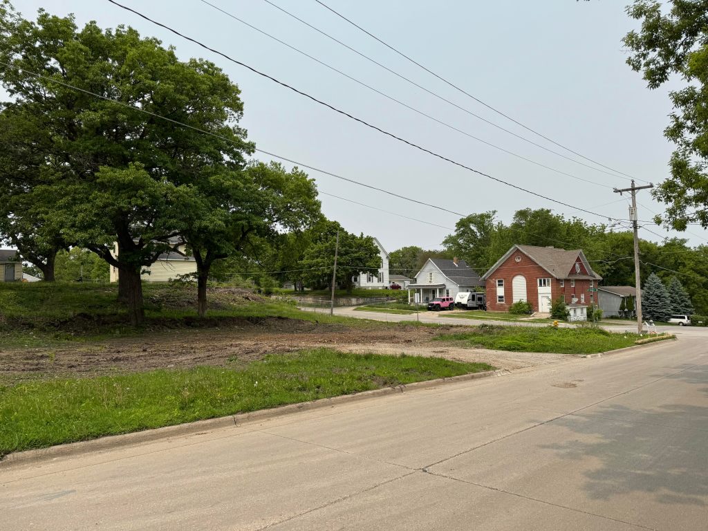 Project area, late summer 2025, after removal of some structures and some grading completed